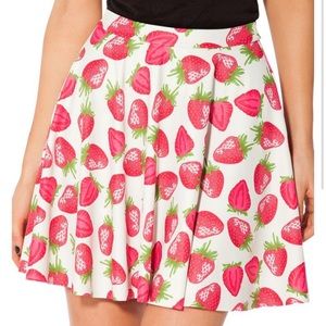 Black Milk Strawberries and Cream Skater Skirt